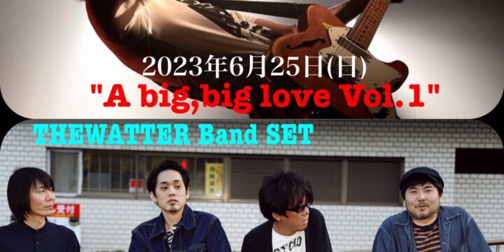 “A big,big love Vol.1” 【出演】秋葉正志（ザ・ビートモーターズ） THEWATTER Band SET (清水英明・柴田拓也・鈴木淳・森信行(くるり))